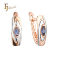 FJ Fallon Fashion Jewelry Earrings Plated in 585 Rose Gold Two Tone Brass Based