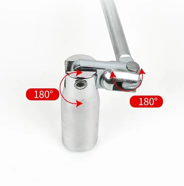 16mm/0.6\" Spark Plug Removal Tool T-Bar T-Handle Flexible Spanner Socket Wrench