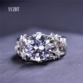 Silver 925 Original 5 Carat Brilliant Cut Pass Diamond Test D Color Moissanite Butterfly Ring for Women Wedding Fine Jewelry