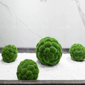 B0405 Artificial Fake Green Decorative Moss Grass Ball Faux Moss Ball for Decoration
