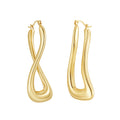 Fashion 18K Gold Plated Brass Jewelry Irregular Twisted Rectangle Drop Earrings Hypoallergenic for Women Party Earrings E241587