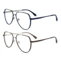 High Classic Luxury Men's Aviation Optical Eyeglasses Wide Edge Rim with Window Pattern Decoration Acetate Frame 8381