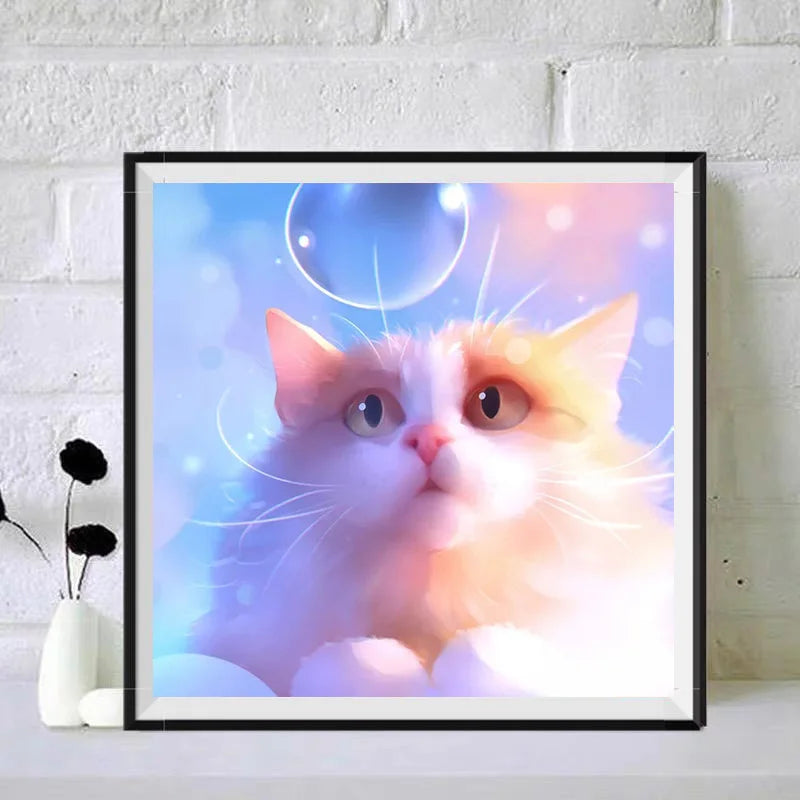 5D DIY Diamond Painting Animals Cartoon Cat Owl Full Drill Square Drill Diamond Embroidery Mosaic Home Decoration Kids Gift