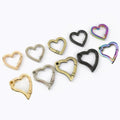 Deepeel BF777 21*19mm Luggage Straps Belts Hardware Accessories Connecting Buckle Open Heart-Shaped Hook Spring Ring Clasp