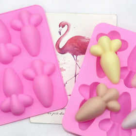 248 Factory Free Sample 6 Cavity Radish Shape Silicone Cake Mold Silicone Candle Molds Soap Making Molds