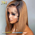 200% Density 13X4 Lace Front Wig HD Bob Wig Human Hair 100% Women's Hair 13*4 Transparent Lace Front Short Bob Straight Hair Wig