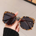 Ins Leopard Oversized Square Women Eyeglasses Frame Vintage Clear Eyewear Men Optical Pink Frames Computer Glasses