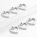 Stainless steel Fine throw hollowed out love Pendant Gold accessories diy necklace bracelet hipster with Tagor Jewelry matching orna