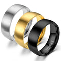 SC Hot Sale Trendy Titanium Gold Silver Plated Rings Fashion Finger Matte Stainless Steel Rings for Men Women
