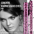 For YANQINA 8836 4D Thick Curl Mascara and Eyeliner Kit Pink Leopard Grain 36h 2in1 Waterproof Long Lasting Mineral Ingredients
