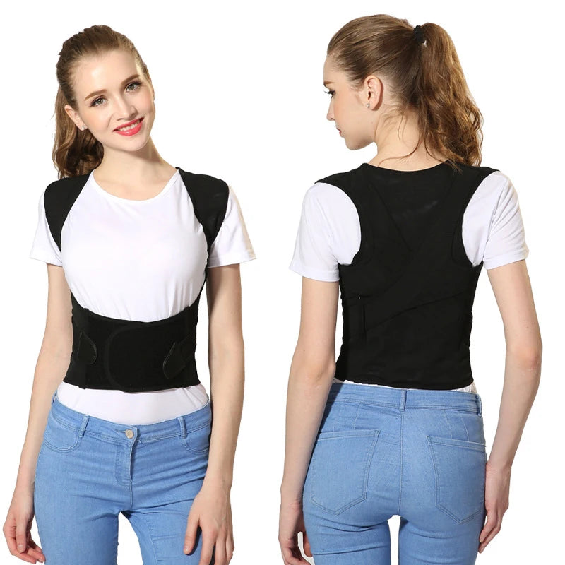 Maikesi Custom Logo Women's Black Lightweight Breathable Back Posture Corrector Lumbar Spine Support Belt