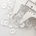 Custom Made 18L 11.5mm 2/4 Holes Polyester Plastic Button Transparent Clear Resin Buttons for Shirts /Trousers