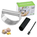 3 in 1 Premium Hand Garlic Press Crusher Stainless Steel Garlic Press Mincer Masher Tool Kitchen Manual Garlic Press Rocker Set