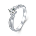 Hot Sale White Gold Filled 925 Sterling Silver Rings With Stones Women Engagement Wedding Ring