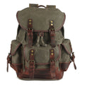 Vintage Large-Capacity Wear-resistant Waterproof Waxed Canvas Backpack for Men Travel Outdoor Activities
