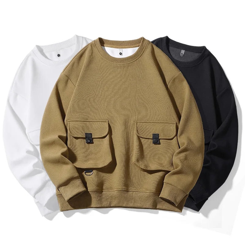 Men's Hoodies Sweatshirts Hoodies Men Pullover Plus Size Men's Hoodies and Sweatshirts 62% Cotton Pocketed Long Sleeve Tshirt