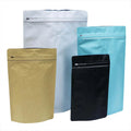 Flat Bottom Coffee Bean Tea Packaging Bags Zipper Stand up Pouch Custom Printed Coffee Bag With Valve and Zipper