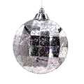 15CM Gold Plastic Christmas Ball Ornament PET Glitter Bauble Ball Decorative Hanging Decoration for Xmas Party Decor