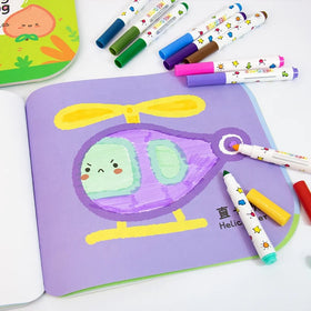 Superdots Dot Markers Coloring Drawing Book Crayon Water Color Pen Fruit Animals Different Styles Painting Book for Children