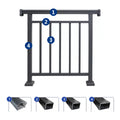 Customized Aluminum Alloy Profile Slot Guardrail Handrail and Column Aluminum Profiles Suitable for Balcony Stair Handrails