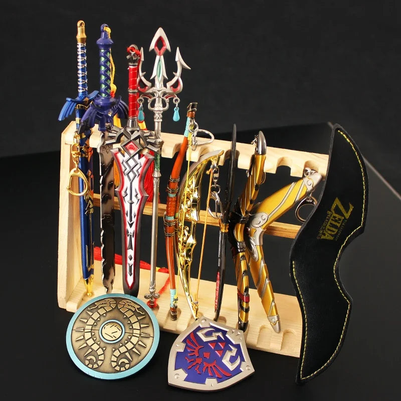 Factory Supply New Products 15cm Mini Zelda Shield Zinc Alloy Metal Toy Anime Game Toy