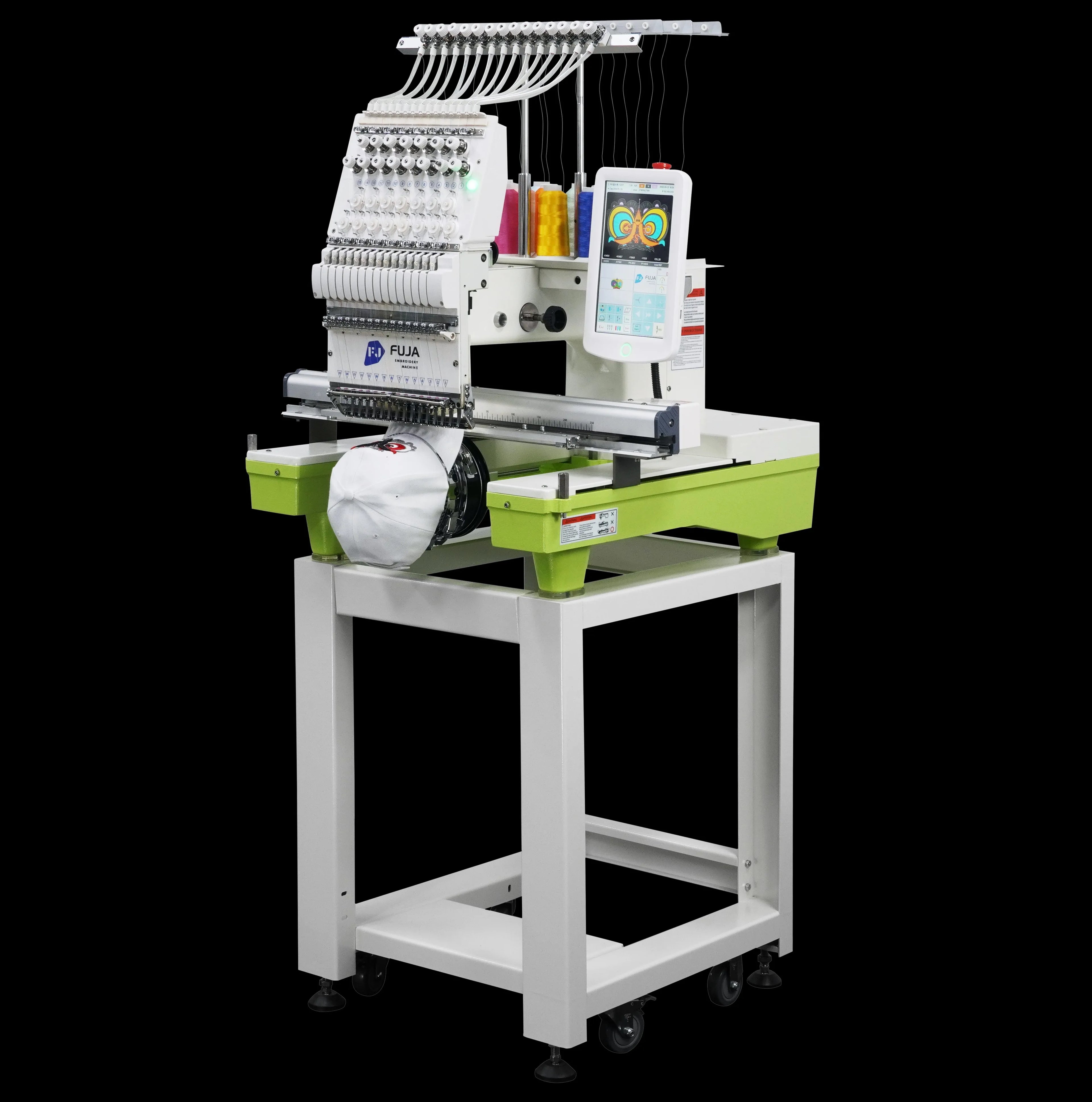 FUJA Computerized Embroidery Sewing Machine Automatic Digital One Head 15 Needle Hat Commercial Embroidery Machine Single Head