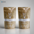 350g Snacks Food Packaging Plastic Aluminum Foil Golden Glossy Finish Pouch Custom Logo Printed Stand up Zipper Bag