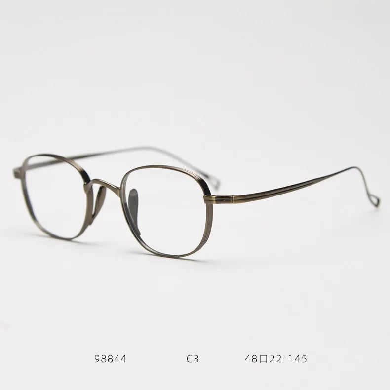 Korea Style Small Round Titanium Glasses Frame Men Women Fashion  Ultralight Optical Eyeglasses Prescription Spectacle