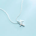 925 Sterling Silver Cubic Zircon Cross Pendant Statement Christian Necklaces Fine Jewelry for Women