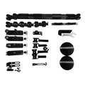 Modern Apartment Weight Capacity 80kg One Side Sliding Hanging Door Roller Aluminum Frame Slim Profile Door Hardware Kit