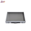 Customizable Acrylic Display Case with Aluminum Glass Top and Locking Travel Table Counter Includes Side Panel