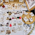 Popular European Jewelry Set Geometric C Shape Hoop Earrings Pearl Acrylic Tassel Drop Earrings Set for Women Metal CHRISTIAN