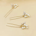 ROMANTIC Handmade Bridal Hair Accessories Women Engagement Party U Shape Pearl Wedding Hair Pins Set