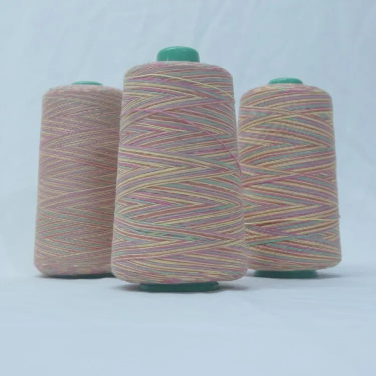 402 Colorful Polyester Cotton Thread Rainbow Sewing Thread 3000 Yards