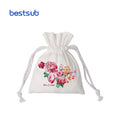 BestSub Wholesale Customized Sublimation Canvas Drawstring Wedding Gift Bags