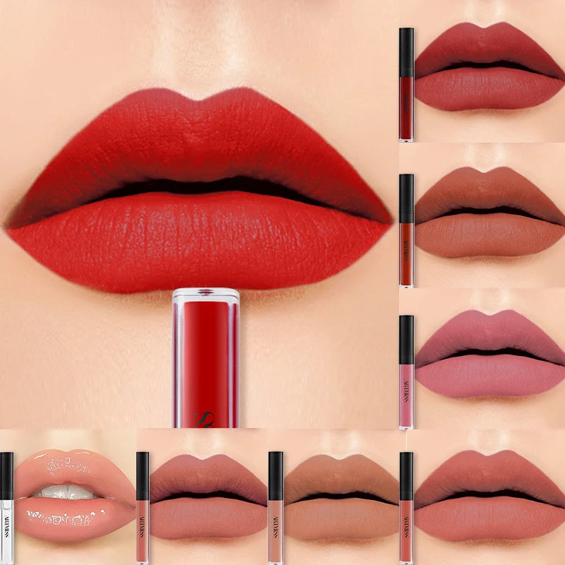 Private Label Custom Lipstick Wholesale Vegan 59 Colors Liquid Lipstick Waterproof Lipgloss Long Lasting Nude Matte Lip Gloss