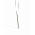 Vertical Bar Pendant Necklace Simple Long Lariat Chain Minimalist Dangle Pendant Necklace for Women