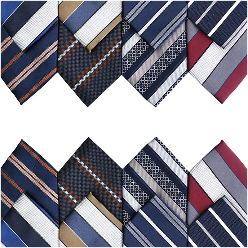 Fashion Striped Ties Business Man Shirt Collar Necktie Gravatas for Party Wedding Slim Tie School Uniform Necktie Formal Cravate