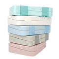 2025 New BPA-Free Kids Bento Lunch Box 4-6 Compartment Snack Bins Leak-Proof Bentos for School Outdoor Custom Cutesy Bentos for