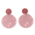 Syasibo Jewelry ERS873ER1897 1pair Top Fashion CN Drop Disco Ball TRENDY Acrylic Earrings Jewelry for Women Titanium Steel