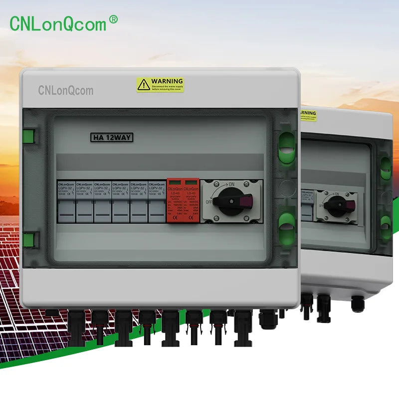CNLonQcom DC1000V PV Array DC Combiner Box 1 2 3 4 Strings IP65 for Solar Photovoltaic Off-grid System MegaBDM