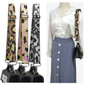 Meetee B-J253 3.8cm Silver Hardware Buckle Gold and Silver Thread Webbing Long Strap for Bag Made of Durable Nylon