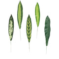 Artificial Green Brazil Leaf False Green Plants Greenery Leaves for Home Hotel Office Decoration