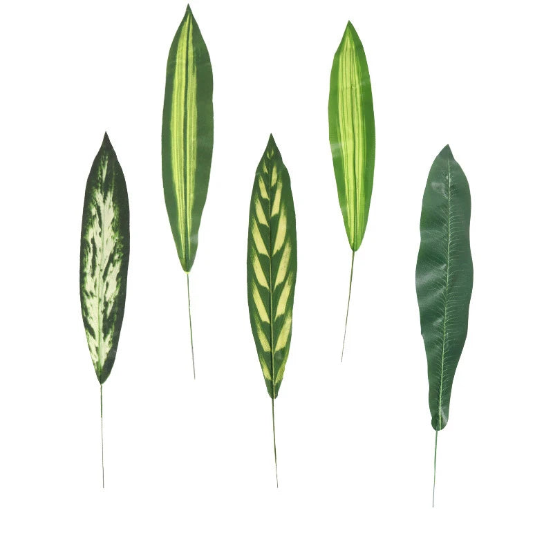 Artificial Green Brazil Leaf False Green Plants Greenery Leaves for Home Hotel Office Decoration