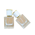 30ml 50ml Luxury Fragrance Bottles Screw Gold Screw Pump White Lid Cosmetic Atomizer Square Thick Bottom Empty Perfume Bottle
