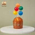 Christmas Rainbow Colorful Plastic Balloon Cake Decorations Cake Pick