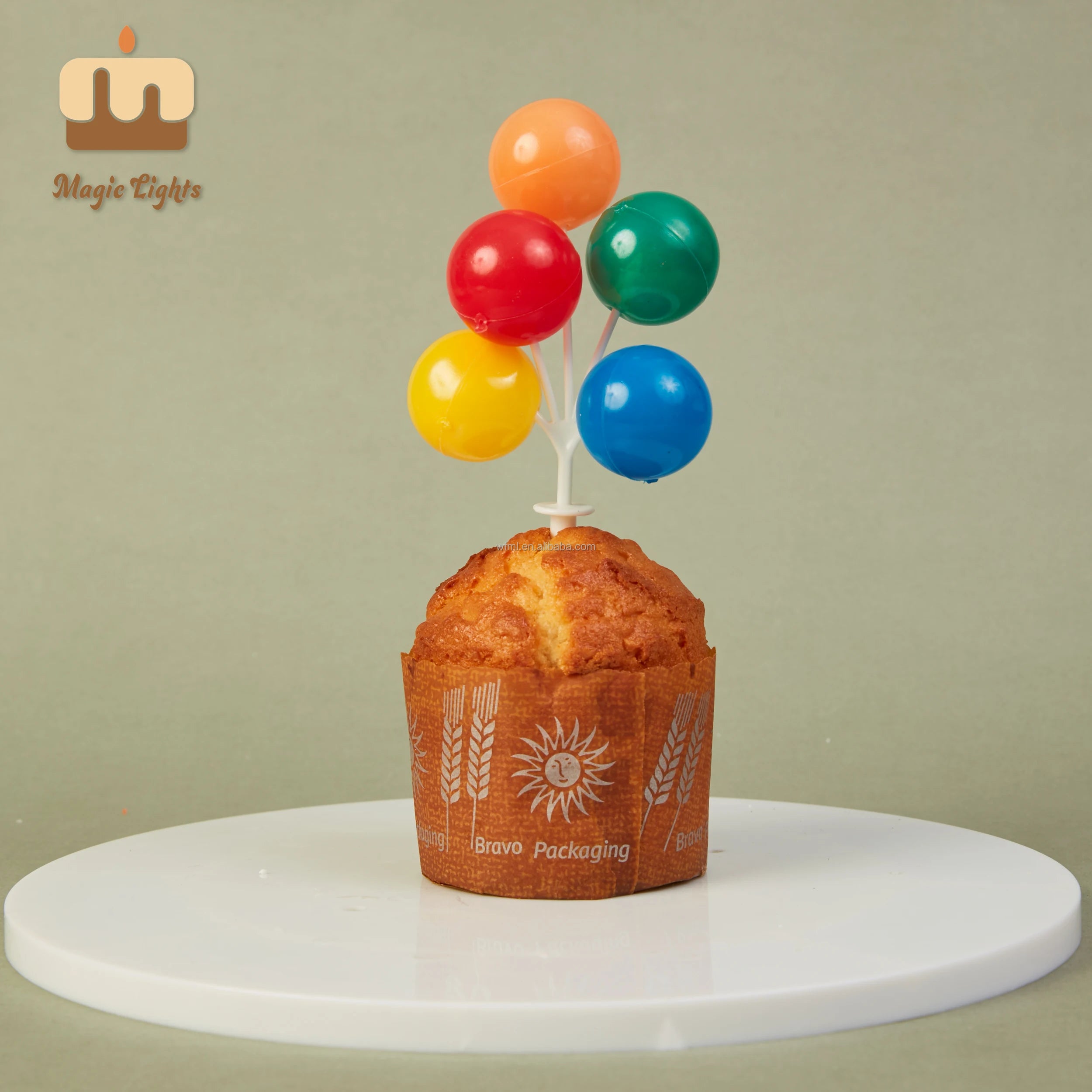 Christmas Rainbow Colorful Plastic Balloon Cake Decorations Cake Pick