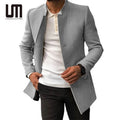 Liu Ming Fashionable 2025 Autumn Trending Men s Casual Blazer Jacket Solid Color Slim Woolen Coat