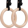 Professional Factory Stock Gymnastic Workout Rings Wood Adjustable Straps Pull Gymnastic Rings