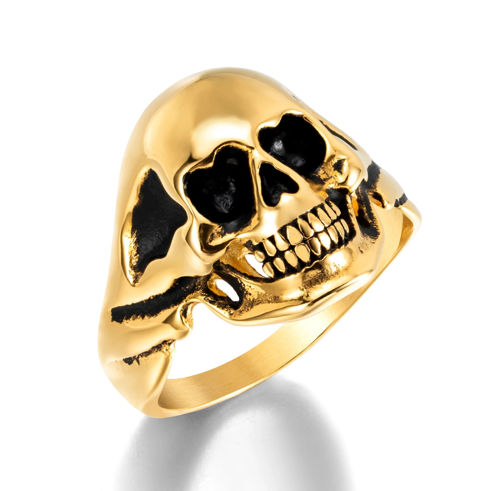 Wholesale Custom Jewelry Stainless Steel Man Ring Punk Gold Black Blue Silver Man Woman Ring